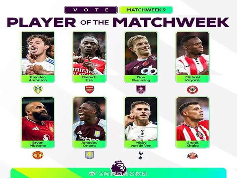 英超本轮最佳球员候选:埃泽、皮克福德、桑托斯入选